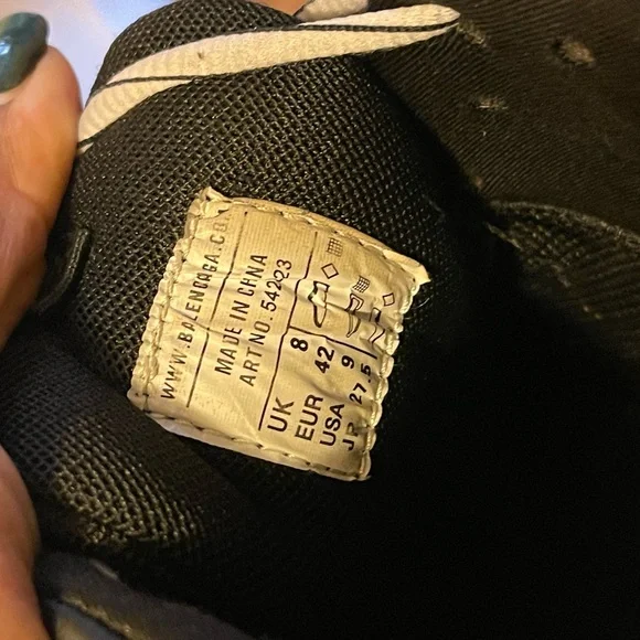 Balenciaga Men's Black and White Athletic Shoes